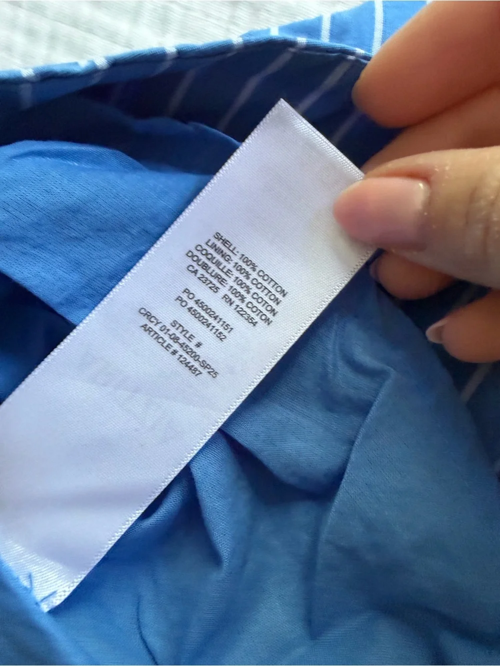 Wilfred Encourage Poplin Dress - BLUE STRIPE - Picture 5 of 7